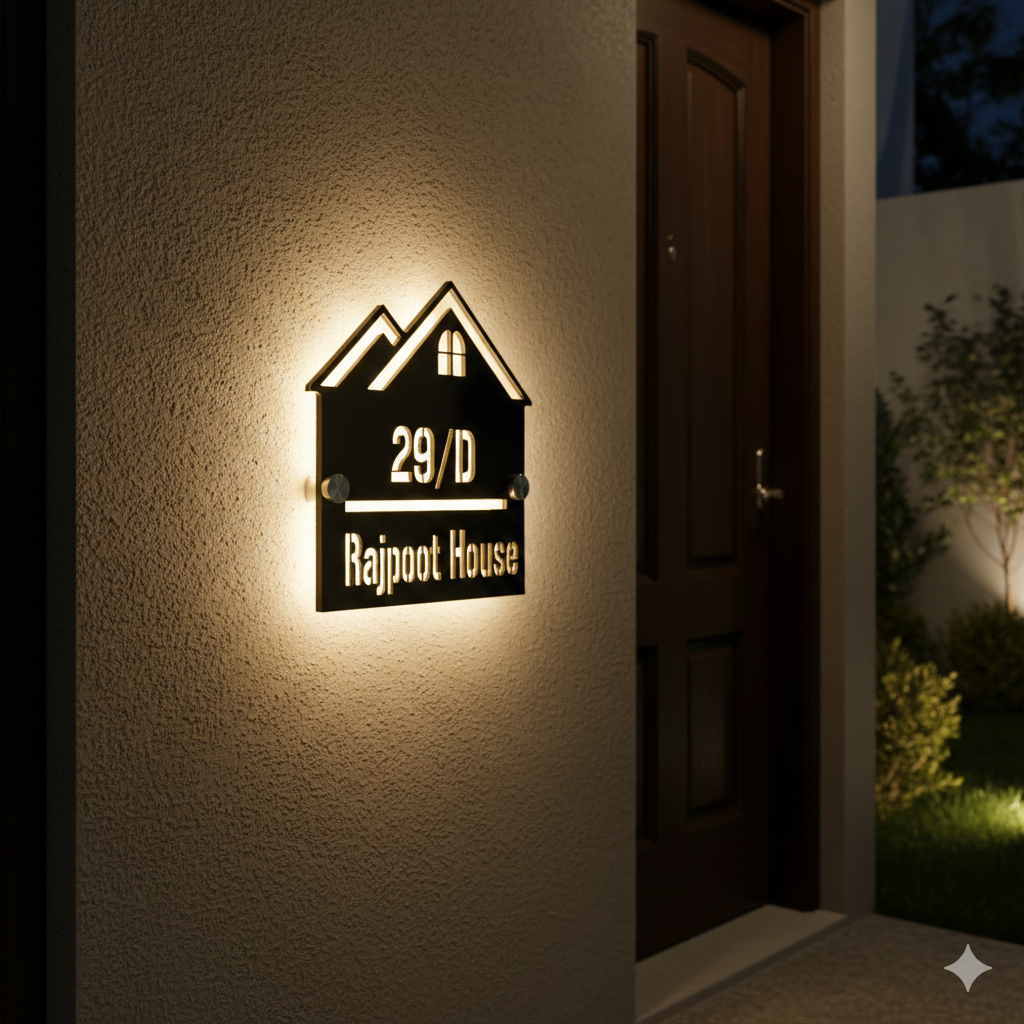 Unique LED modern outdoor home Plate