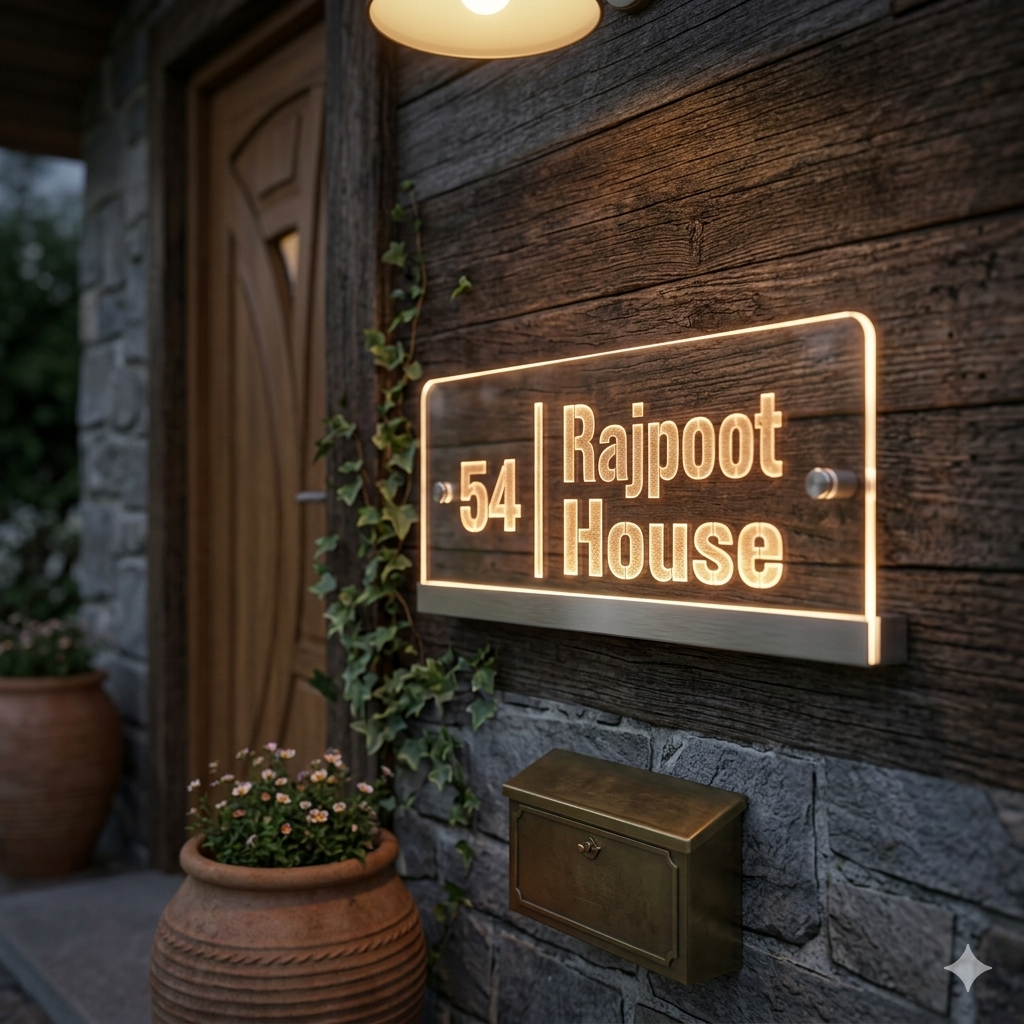 Rectangular LED Outdoor Home Plate