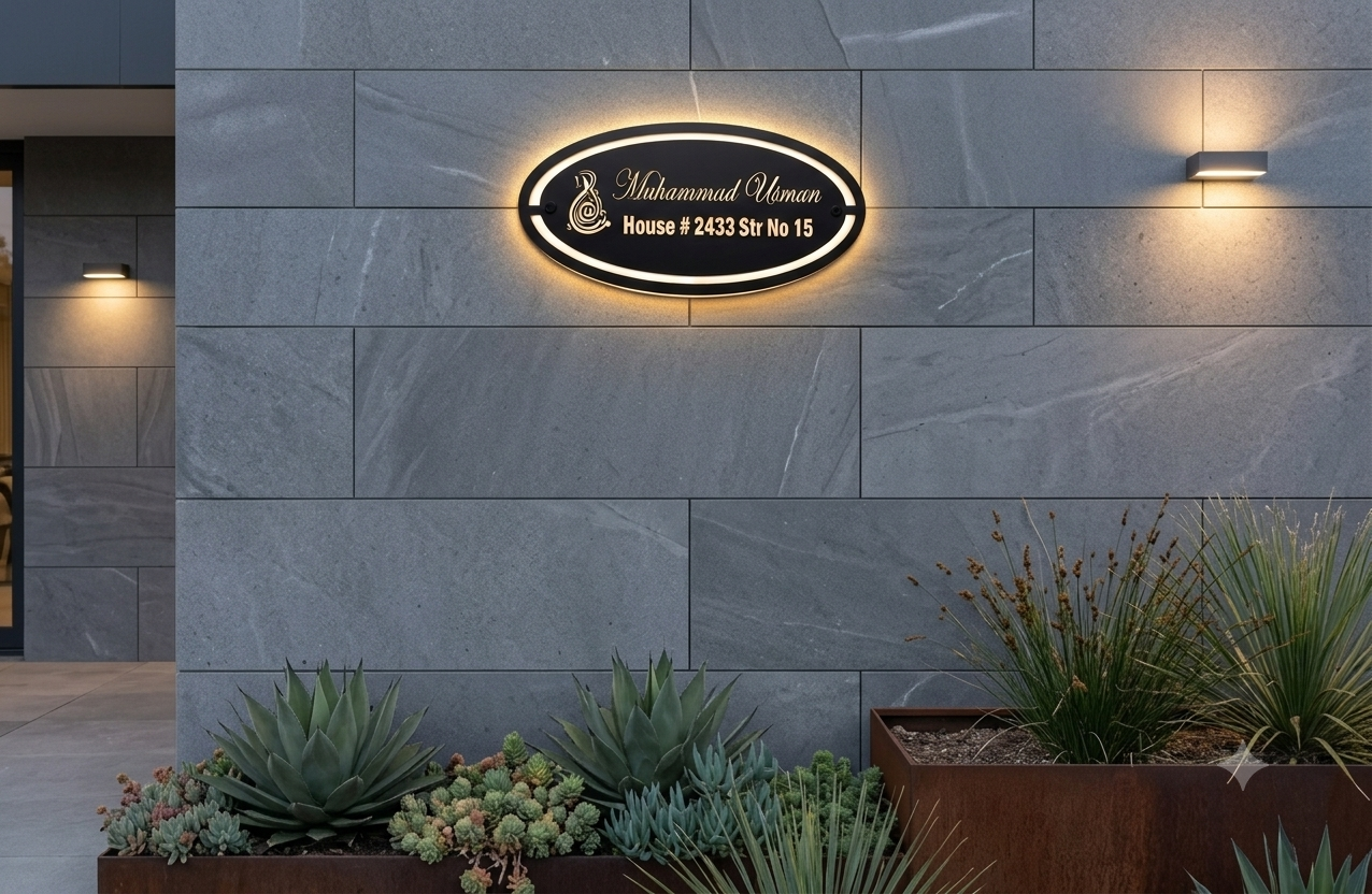 Oval Shaped Classic Custom LED Outdoor Home Plate