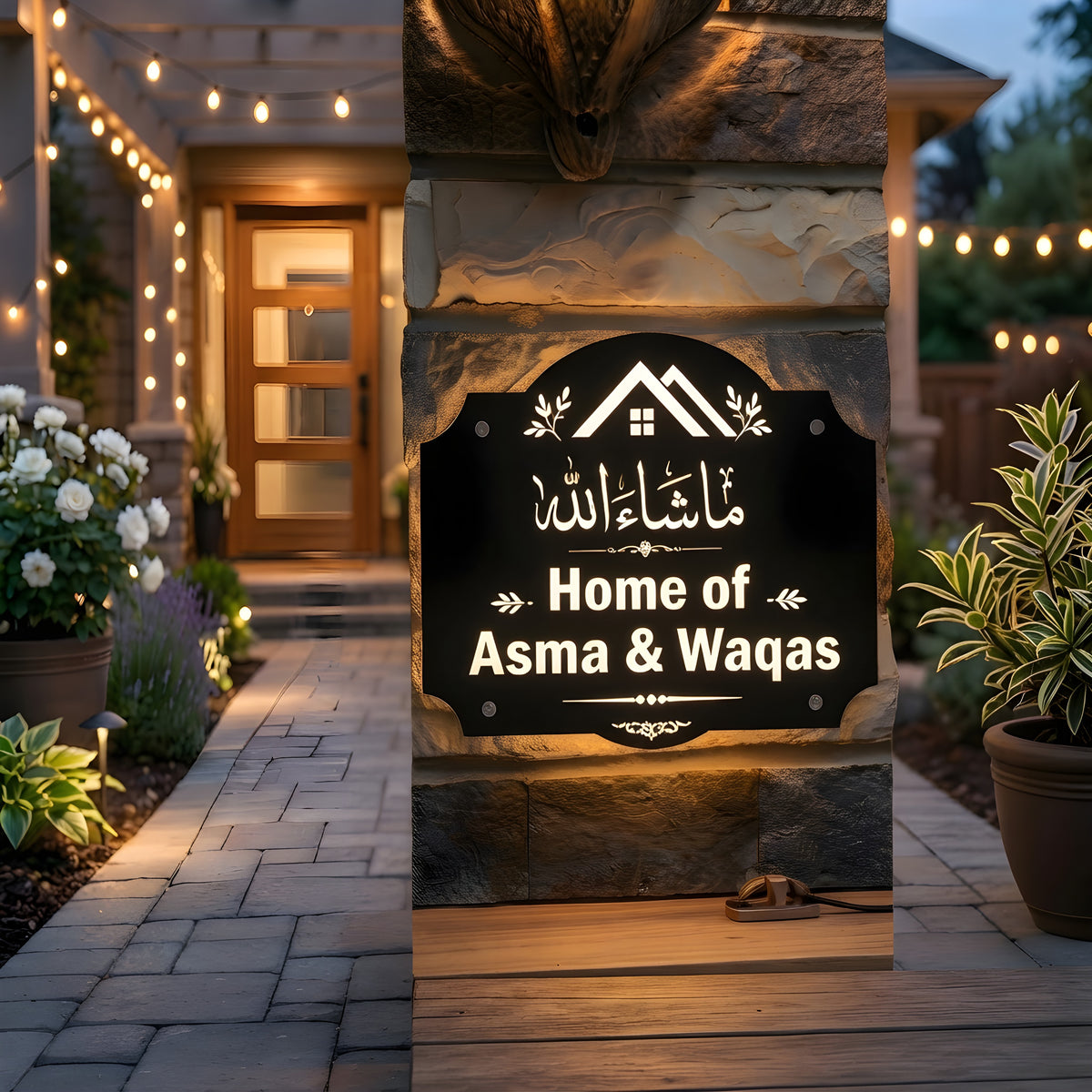 Edge Lit LED Glow Nameplate