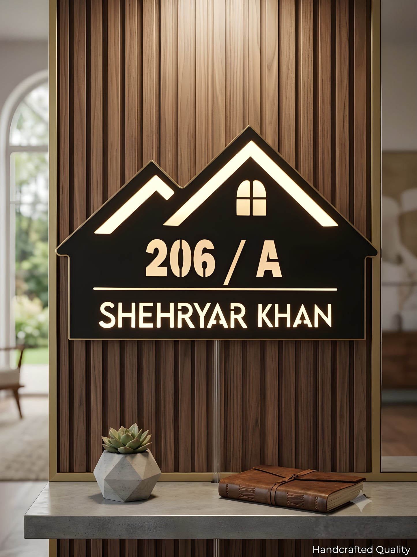HUT SHAPED LED Glow Nameplate | 18*12 & 24*12 LED GLOW Plate)