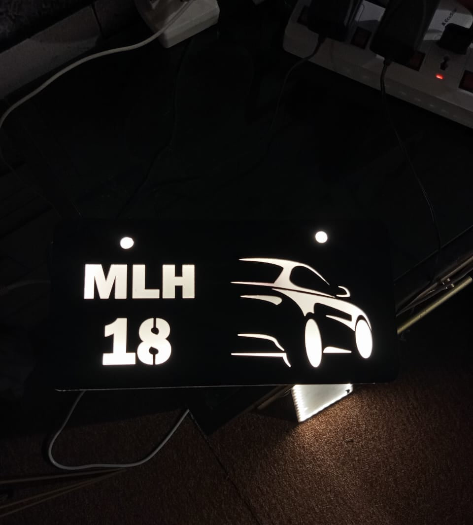 CAR LED NUMBER PLATE