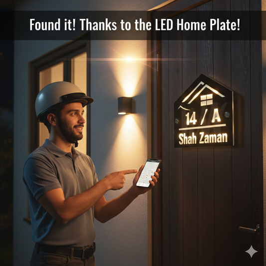 LED Outdoor Custom Home Plates