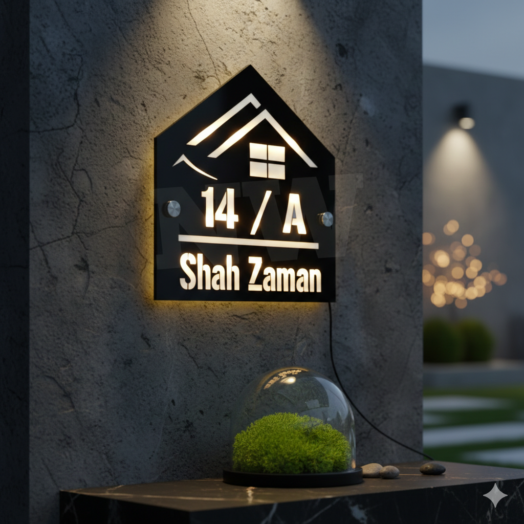 LED Outdoor Custom Home Plates