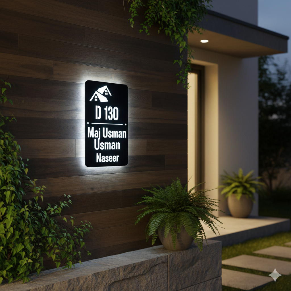 Modern LED Glow Nameplate | 18*12 & 24*12 LED GLOW Plate