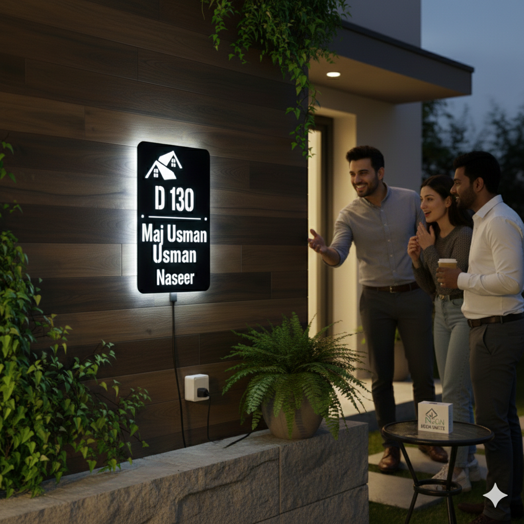 Modern LED Glow Nameplate | 18*12 & 24*12 LED GLOW Plate