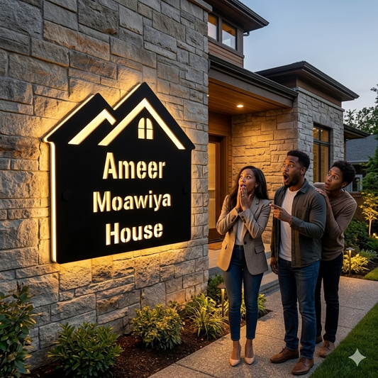 Unique LED modern outdoor home Plate