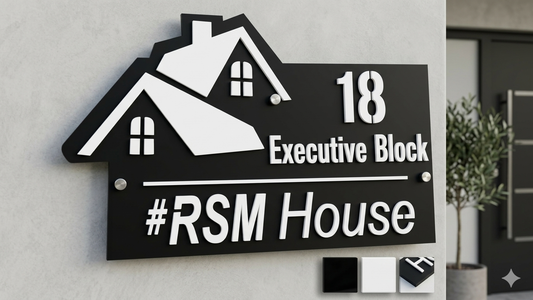 Elegant Modern Outdoor Nameplate