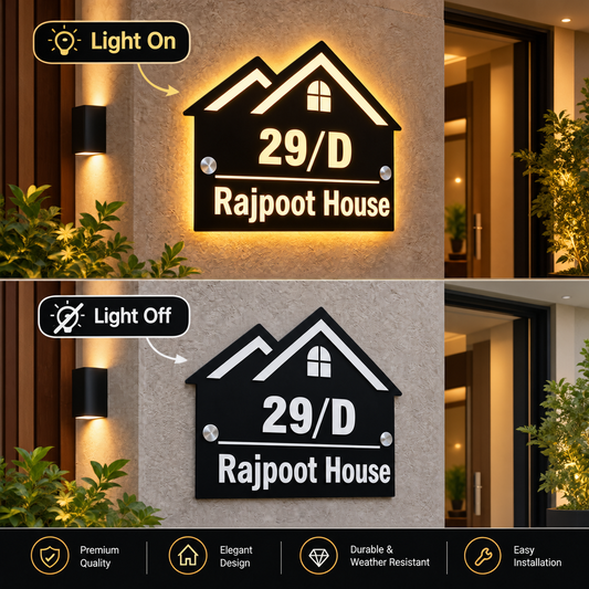 Unique LED modern outdoor home Plate
