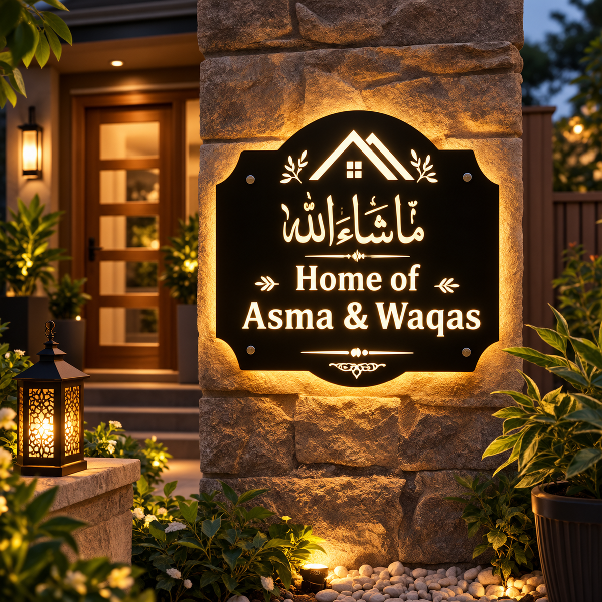 Edge Lit LED Glow Nameplate