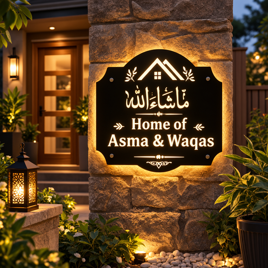 Edge Lit LED Glow Nameplate