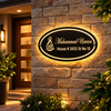 Oval Shaped Classic Custom LED Outdoor Home Plate