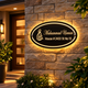 Oval Shaped Classic Custom LED Outdoor Home Plate
