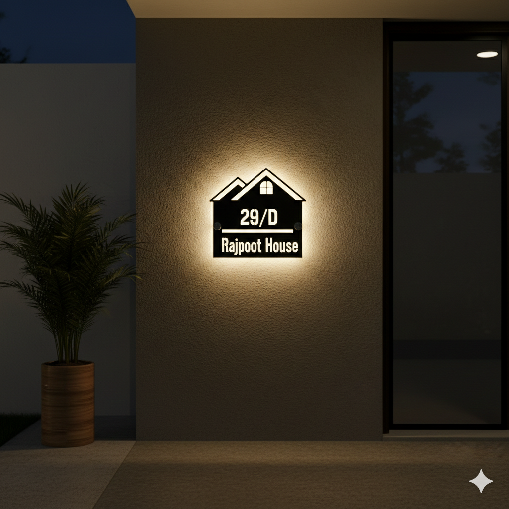 Unique LED modern outdoor home Plate