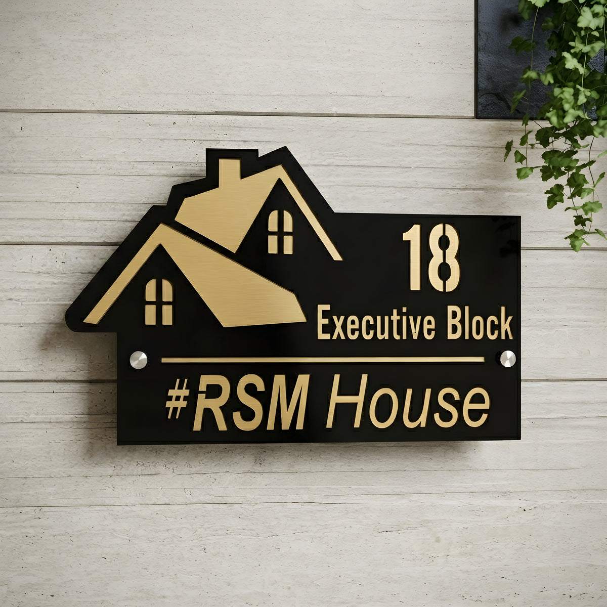 Elegant Modern Outdoor Nameplate