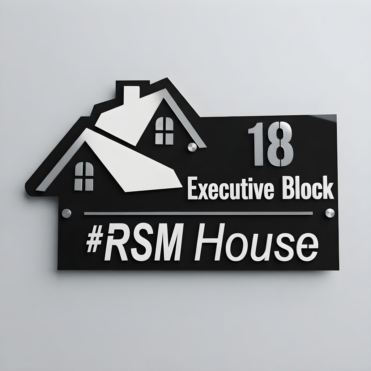 Elegant Modern Outdoor Nameplate
