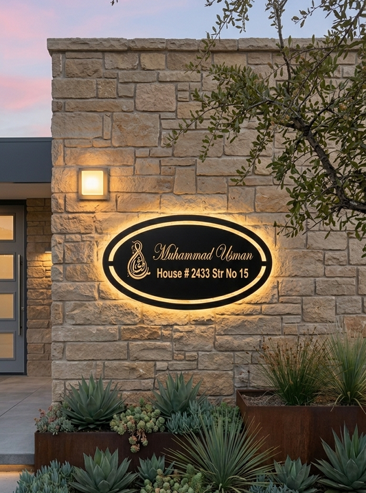 Oval Shaped Classic Custom LED Outdoor Home Plate