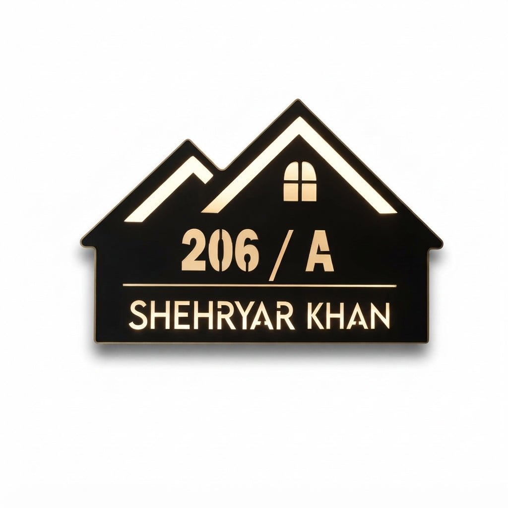 Takhti Horizental LED Glow Nameplate