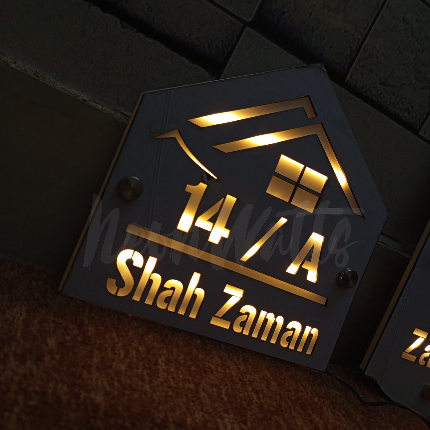 LED Outdoor Custom Home Plates