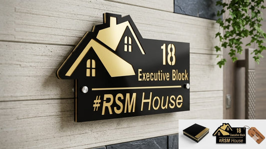Elegant Modern Outdoor Nameplate