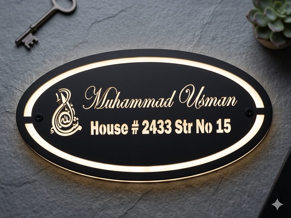 Oval Shaped Classic Custom LED Outdoor Home Plate