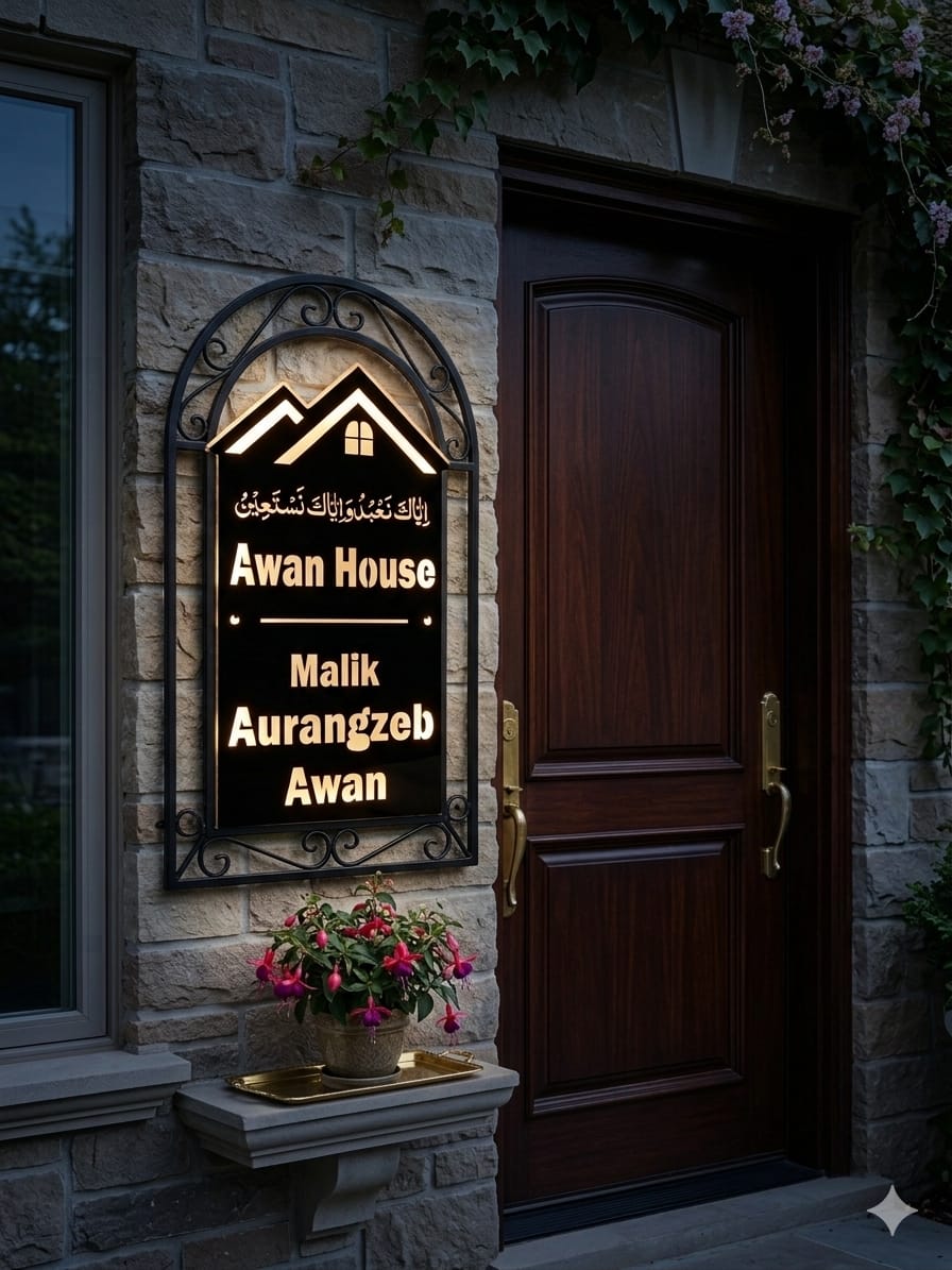 TAKHTI  LED Glow Nameplate
